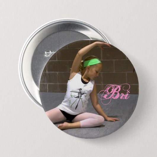Bri Pink Ronde Button 7,6 Cm (Voorkant /achterkant)