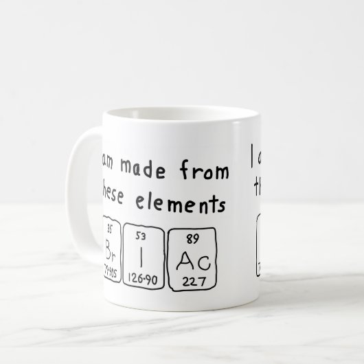 Briac periodieke lijstnaam mok (Voorkant links)