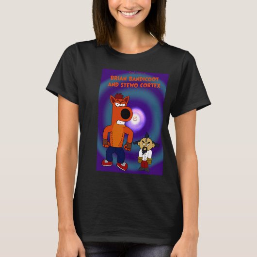 Brian Bandicoot en Stewo Cortex T-shirt (Voorkant)