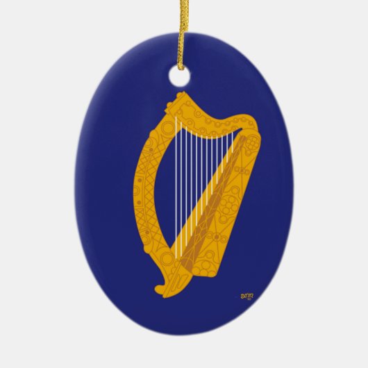 Brian Boru Harp Keramisch Ornament (Voorkant)