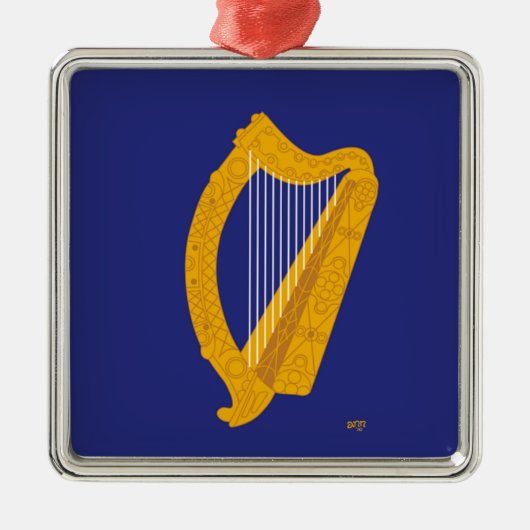 Brian Boru-harp Metalen Ornament (Voorkant)