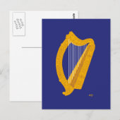 Brian Boru Harp - Symbool van Ierland Briefkaart (Voorkant / Achterkant)