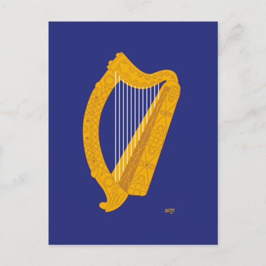 Brian Boru Harp - Symbool van Ierland Briefkaart (Voorkant)