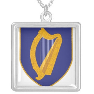 Brian Boru Harp - Symbool van Ierland Zilver Vergulden Ketting