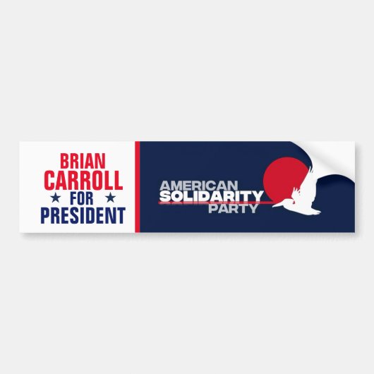 Brian Carroll voor President 2020 Bumpersticker (Voorkant)