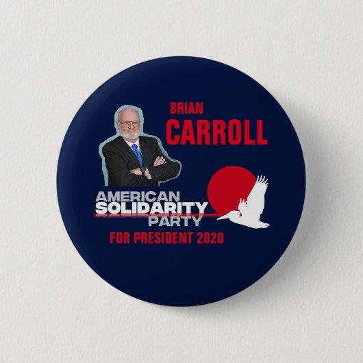 Brian Carroll voor President 2020 Ronde Button 5,7 Cm (Voorkant)