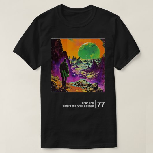 Brian Eno Minimalistisch Grafisch Kunstwerkontwerp T-shirt (Design voorkant)