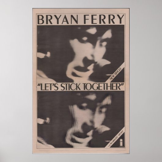 BRIAN FERRY Poster - 1976 org. NME - Laten we bij  (Voorkant)