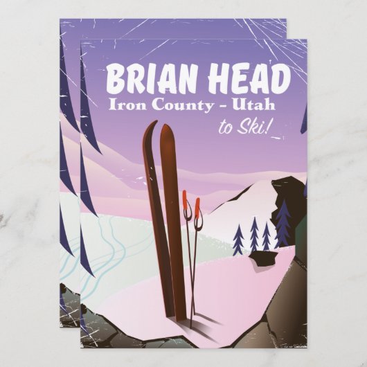 Brian Head, Iron county Utah, US Ski poster (Voorkant / Achterkant)