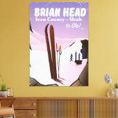 Brian Head, Iron county Utah, US Ski poster Canvas Afdruk (Insitu (Woonkamer))