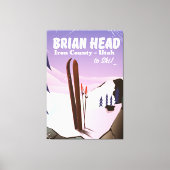 Brian Head, Iron county Utah, US Ski poster Canvas Afdruk (Voorkant)