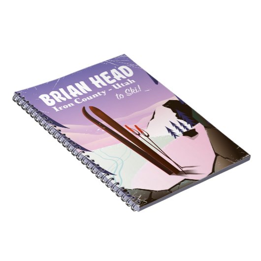 Brian Head, Iron county Utah, US Ski poster Notitieboek (Rechterzijde)