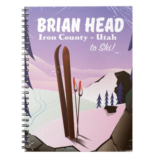 Brian Head, Iron county Utah, US Ski poster Notitieboek (Voorkant)