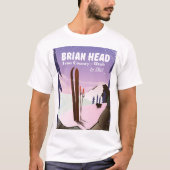 Brian Head, Iron county Utah, US Ski poster T-shirt (Voorkant)
