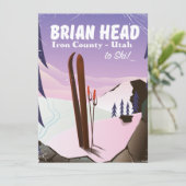 Brian Head, Iron county Utah, USA Ski-poster (Staand voorkant)