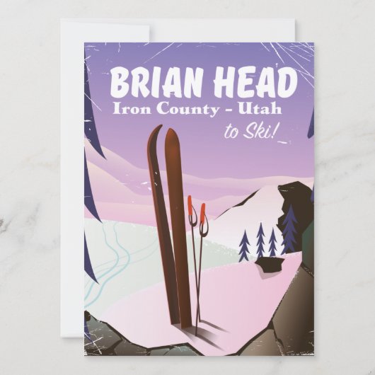 Brian Head, Iron county Utah, USA Ski-poster (Achterkant)