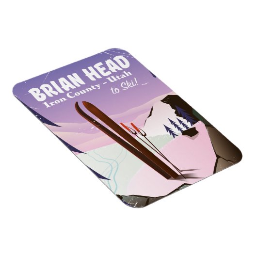 Brian Head, Iron county Utah, USA Ski-poster Magneet (Rechterzijde)
