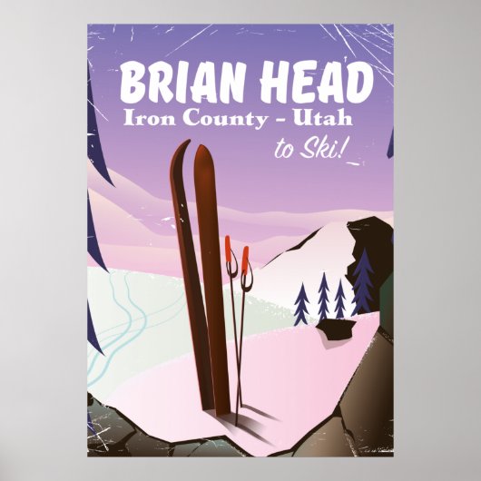 Brian Head, Iron county Utah, USA Ski-poster Poster (Voorkant)