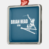 Brian Head Resort Utah Skier Metalen Ornament (Links)