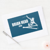 Brian Head Resort Utah Skier Rechthoekige Sticker (Envelop)