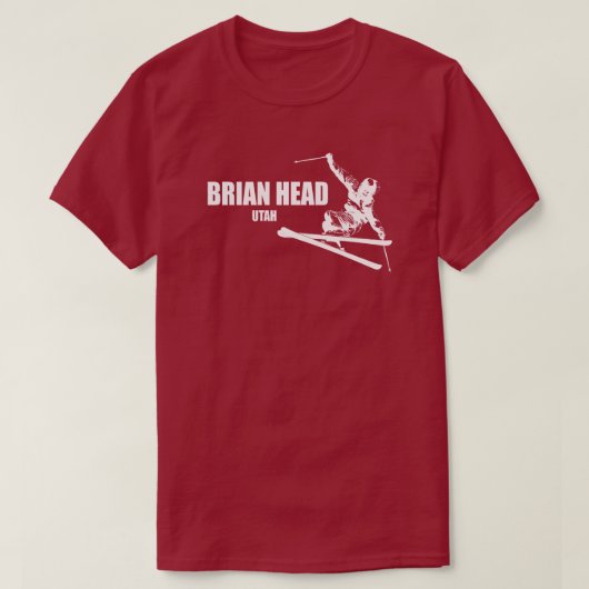 Brian Head Resort Utah Skier T-shirt (Design voorkant)