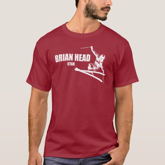 Brian Head Resort Utah Skier T-shirt (Voorkant)