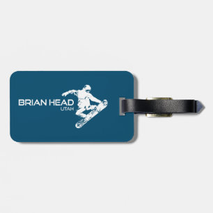 Brian Head Resort Utah Snowboarder Bagagelabel