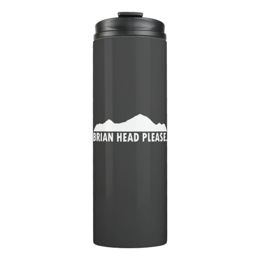Brian Head Utah Alstublieft Thermosbeker (Voorkant)