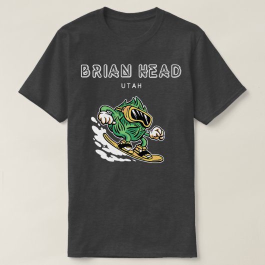 Brian Head Utah Funny Snowboarding Beer Hops T-shirt (Design voorkant)