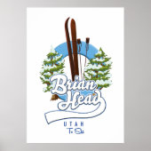 Brian Head Utah om logo te skiën Poster (Voorkant)