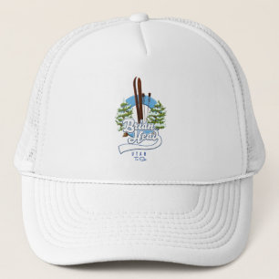 Brian Head Utah om logo te skiën Trucker Pet