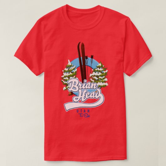 Brian Head Utah om te skiën T-shirt (Design voorkant)