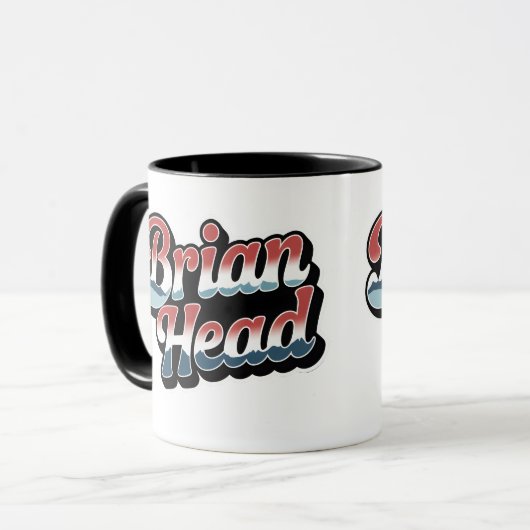 Brian Head Utah Retro Ski Resort Mug Mok (Voorkant links)