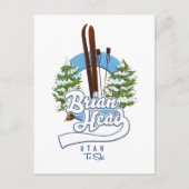 Brian Head Utah ski logo Briefkaart (Voorkant)