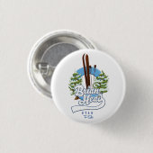Brian Head Utah ski logo Ronde Button 3,2 Cm (Voorkant /achterkant)