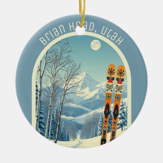 Brian Head Utah ski souvenir  Keramisch Ornament (Voorkant)
