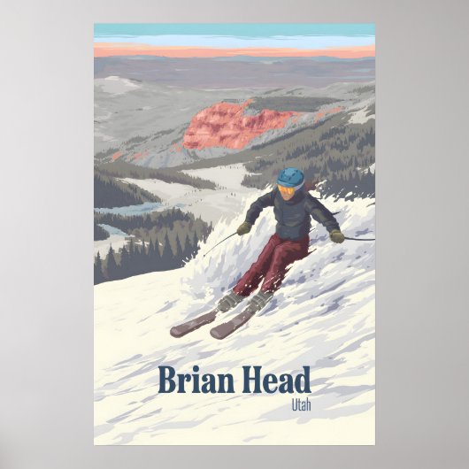 Brian Head Utah Skigebied Reisposter Poster (Voorkant)