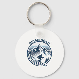 Brian head utah skigebied winterskiën sleutelhanger