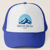 Brian Head Utah skioord Hoed Trucker Pet (Voorkant)