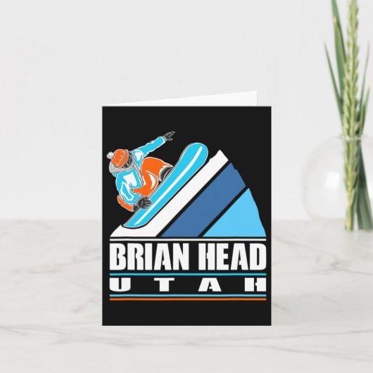 Brian Head Utah - snowboarder Kaart (Voorkant)
