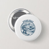 Brian Head Utah Snowboarder Ronde Button 5,7 Cm (Voorkant /achterkant)