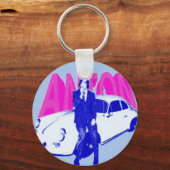 Brian Jonestown Massacre Key Ring - Anton Newcombe Sleutelhanger (Voorkant)