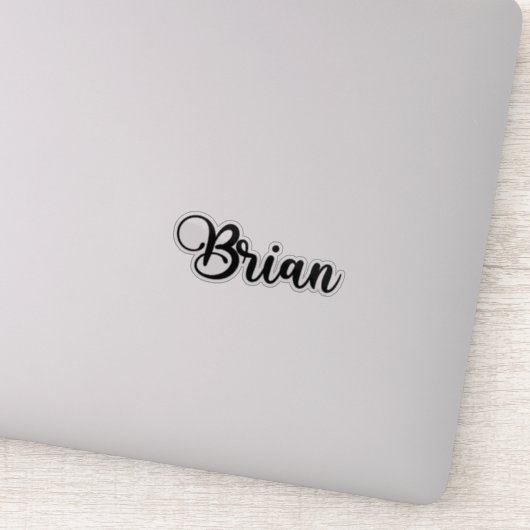 Brian Name - Handgeschreven kalligrafie Sticker (Detail)