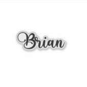 Brian Name - Handgeschreven kalligrafie Sticker (Voorkant)