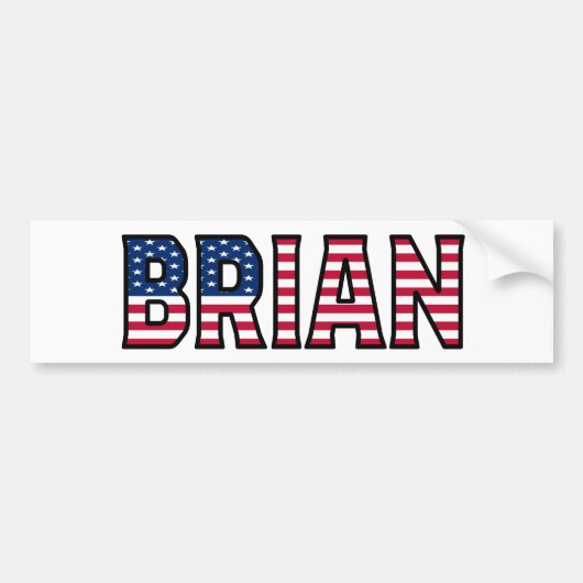 Brian Name Vorname USA Aufkleber Sticker Auto (Voorkant)
