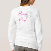 Brian Paul Blessed Vrouw White Hoodie T-shirt (Achterkant)