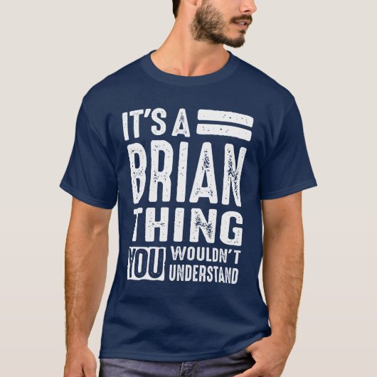 Brian Personalized Name Birthday Gift T-shirt (Voorkant)