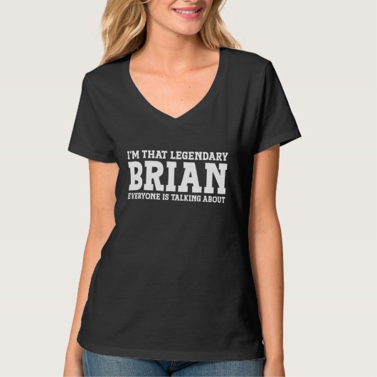 Brian Persoonlijke naam Funny Brian T-shirt (Voorkant)