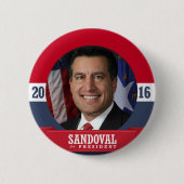 BRIAN SANDOVAL 2016 RONDE BUTTON 5,7 CM (Voorkant)
