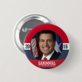 BRIAN SANDOVAL 2016 RONDE BUTTON 5,7 CM (Voorkant /achterkant)